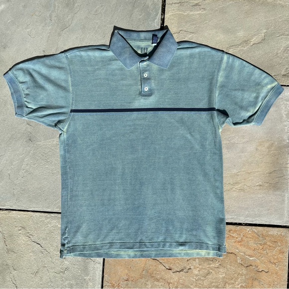 Overdyed Reworked Y2K Chest Stripe Polo - Picture 4 of 6